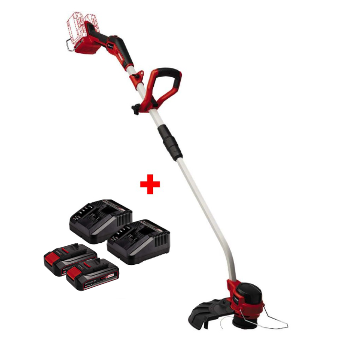 Мощный триммер аккумуляторный бесщеточный Einhell GP-CT 36/35 Li BL-Solo: с АКБ 2 шт-18V 2,5 Ah
