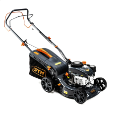 Мощная газонокосилка бензиновая GTM LM42-SP самоходная : 2.9 кВт, 500 м², ширина 42 см,высота 25-75 см