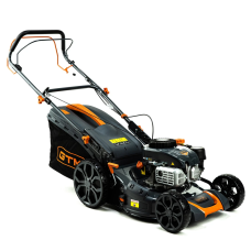 Мощная газонокосилка бензиновая GTM LM48-SP самоходная: 3.7 кВт, 800 м², ширина 48 см, высота 30-80 см, 70л