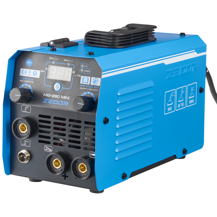 Мощный инверторный сварочный аппарат ZEGOR MIG-290 MINI(TIG) : 4 кВА, 50-290 A