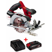 Мощная пила циркулярная аккумуляторная Einhell TE-CS 18/150 Li-Solo : с АКБ 18V 2.5 Ah, диск 150 мм