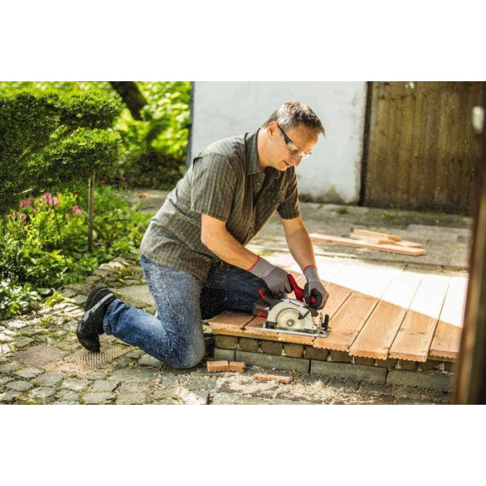 Мощная пила циркулярная аккумуляторная Einhell TE-CS 18/150 Li-Solo : с АКБ 18V 2.5 Ah, диск 150 мм