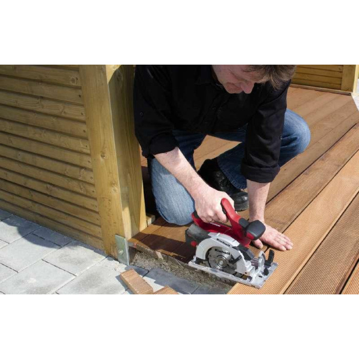 Мощная пила циркулярная аккумуляторная Einhell TE-CS 18/150 Li-Solo : с АКБ 18V 2.5 Ah, диск 150 мм