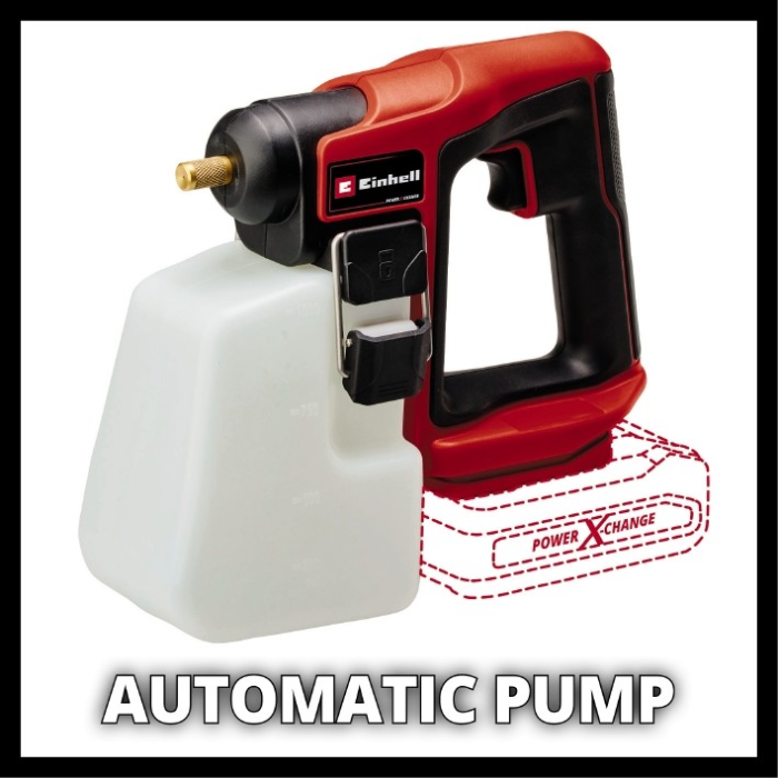 Мощный садовый распылитель аккумуляторный Einhell GE-WS 18/10 Li-Solo: с АКБ 18V 2,5 Ah, 1.3 бар, бак 1,1 л