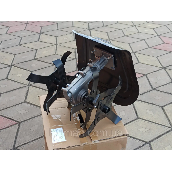 Насадка-культиватор для мотокосы 9 шлицев вал, труба 28 мм на пром подшипниках