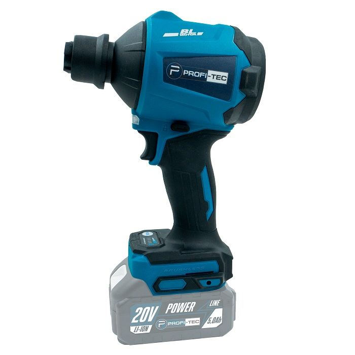 Мощная аккумуляторная воздуходувка PROFI-TEC AS001BL POWERLine : без АКБ, 200 м/с