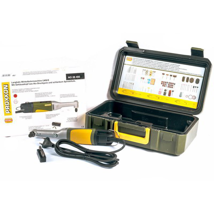 Мощная угловая бормашина LWB E Proxxon 28492: 100 Вт, регулировка оборотов, 15000 об/мин (28492)