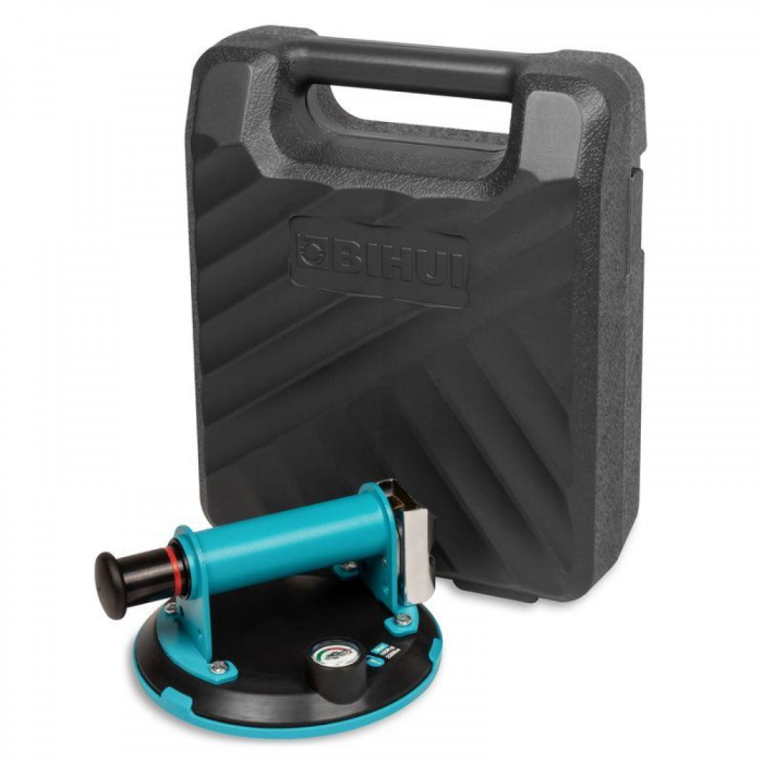 Качественная пососная присоска BIHUI STEEL 152 мм с металлической ручкой и манометром (SCVG6)