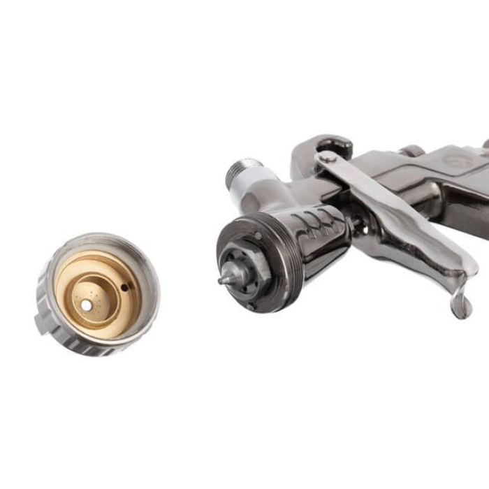 Краскопульт пневматический LVLP STORM INTERTOOL PT-0138: 200 л/мин, диаметр форсунки 1.3мм, 600 мл бачок