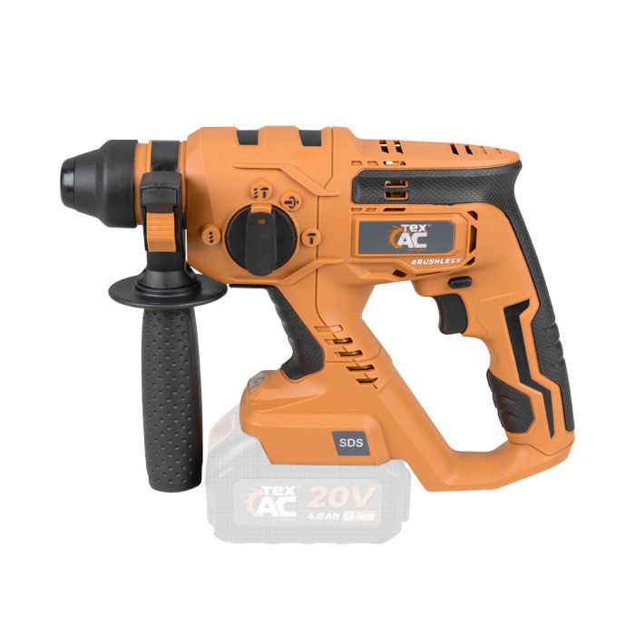 Мощный перфоратор аккумуляторный бесщеточный Tex.AC TAOE-RH22: без АКБ, 2.2 Дж, 1500 об/мин, 4500 уд/мин