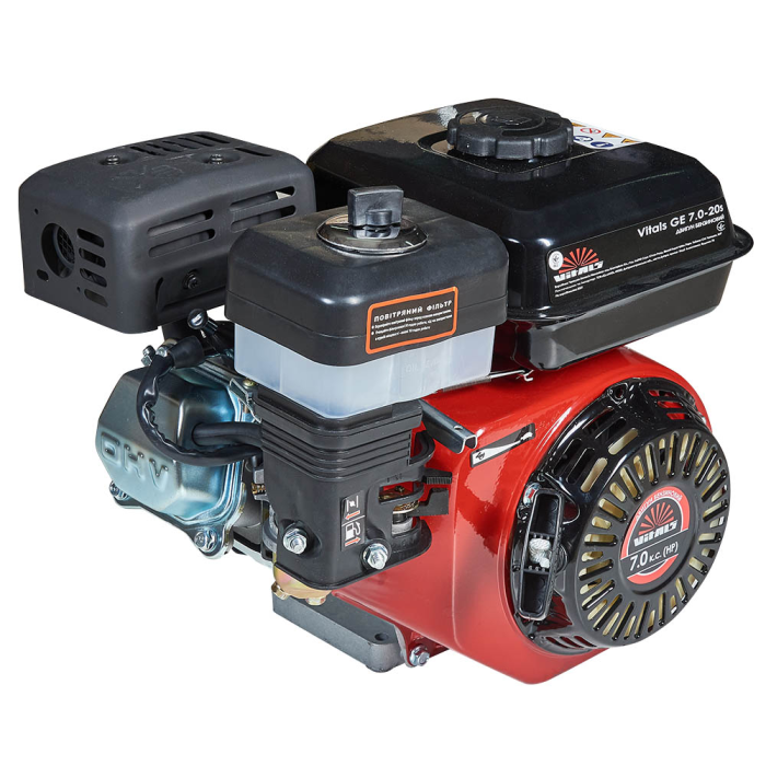 Мощный бензиновый двигатель к мотоблоку (бензидвигатель) Vitals GE 7.0-20s: 7 л.с./212 куб. см. (165169)