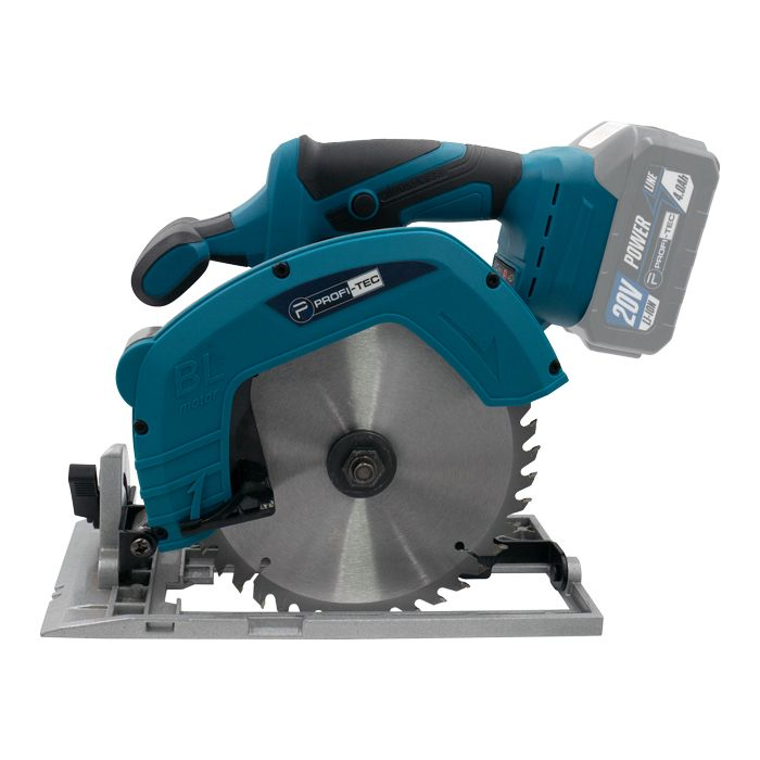 Мощная пила дисковая аккумуляторная бесщеточная PROFI-TEC PCA18520BL POWERLine : без АКБ, диск 180 мм