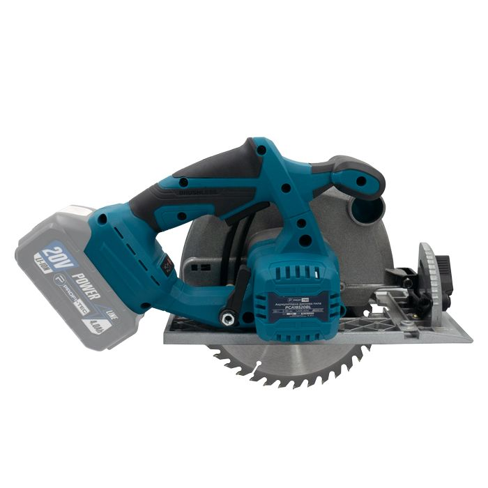Мощная пила дисковая аккумуляторная бесщеточная PROFI-TEC PCA18520BL POWERLine : без АКБ, диск 180 мм