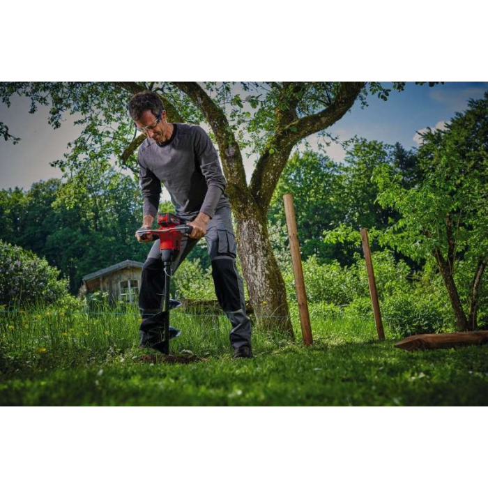 Аккумуляторный бесщеточный земляной бур Einhell GP-EA 18/150 Li BL-Solo : с АКБ 18 V 5.2Ah, вес 5.7 кг