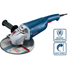 Профессиональная угловая шлифмашина (болгарка) Bosch GWS 2200 : 2200 Вт, 6500 об/мин, диск 230 мм