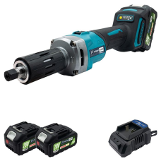 Мощная аккумуляторная прямая шлифмашина PROFI-TEC PDG36BL POWERLine : с АКБ 20V 2 шт по 4.0 Ah+ЗУ