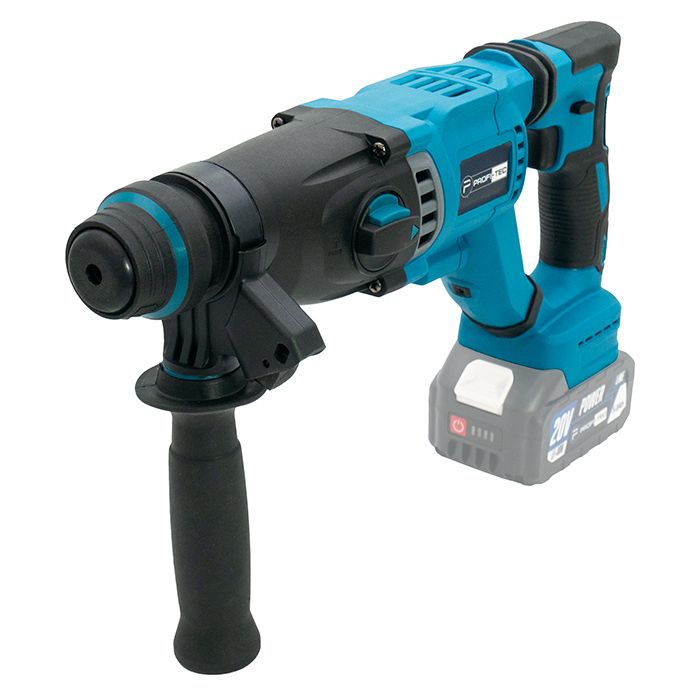 Мощный аккумуляторный перфоратор PROFI-TEC PBH201BL POWERLine : с АКБ 2шт-20 V х 4.0 Аh + ЗП, 3.0 Дж