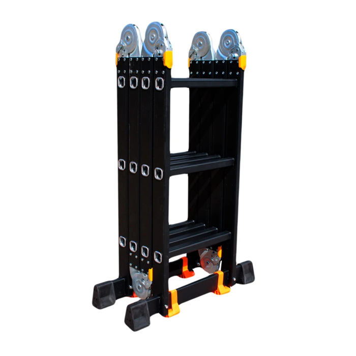 Лестница-трансформер GTM KMP403A 4*3 алюминиевая: 4секции/3ступени, 3.5 метра, 150кг, многофункциональная
