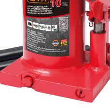 Домкрат гидравлический 10т GTM Т91004 бутылочный одноштоковый : высота подъема 460 мм, грузоподъемность 10 т