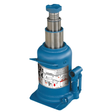 Домкрат гидравлический бутылочный 12т GTM TH812001 двухштоковый : высота подъема 590 мм, грузоподъемность 12 т