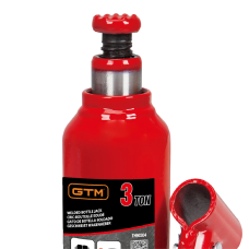 Домкрат гидравлический 3т GTM Т90304 бутылочный одноштоковый : высота подъема 372 мм, грузоподъемность 3 т