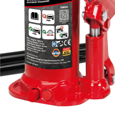 Домкрат гидравлический 3т GTM Т90304 бутылочный одноштоковый : высота подъема 372 мм, грузоподъемность 3 т