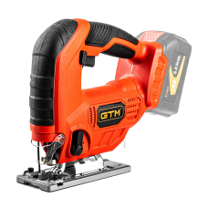 Профессиональный аккумуляторный ручной лобзик GTM JS18/65 : без АКБ, 2500 ход/мин, ход полотна 20мм (2908)