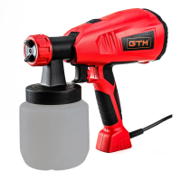 Электрический краскораспылитель (краскопульт) GTM SG400N: 400 Вт, сопло 2.5мм, 0.7 л/мин (3049)