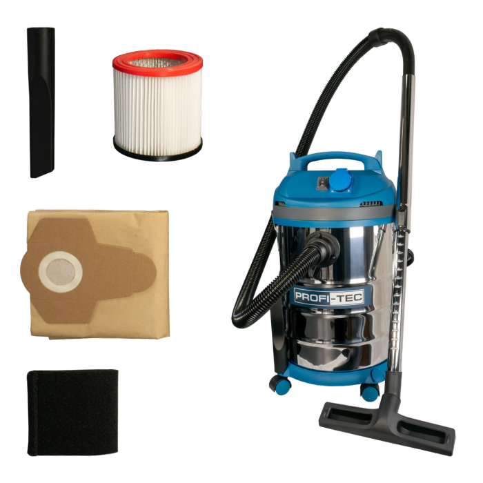 Мощный пылесос PROFI-TEC PVC1430 : 1400 Вт, 30л, сухое/влажное, встроенная розетка (006533)