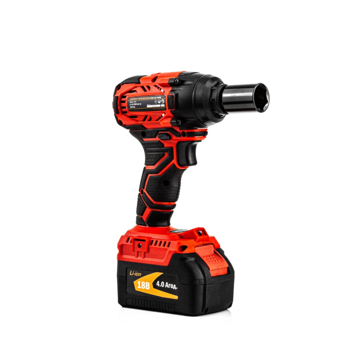 Профессиональный аккумуляторный ударный гайкокрут GTM IWC18/320BL: с АКБ 2-шт 18V 4 Аh, 320 Нм, 1/2"