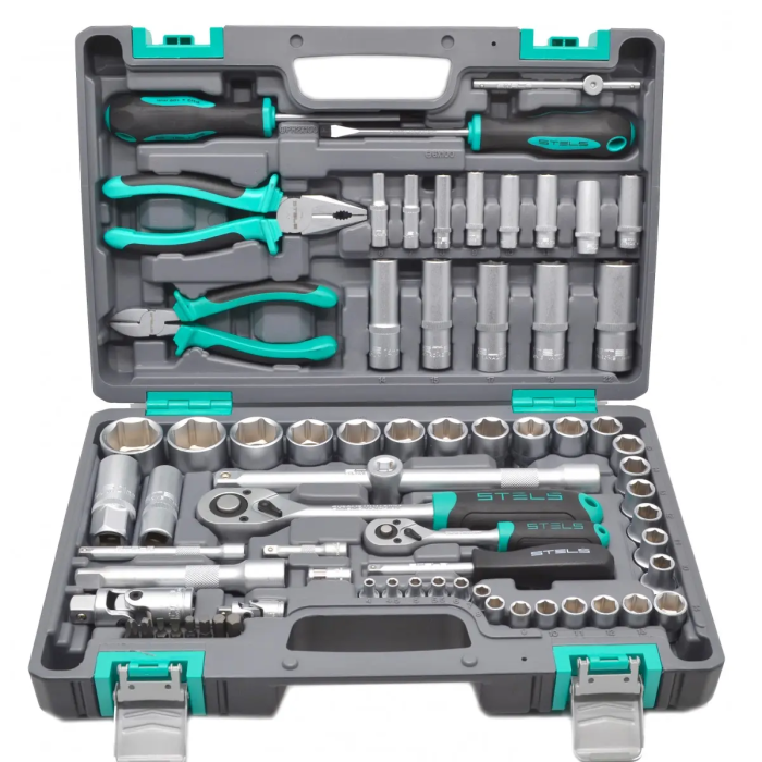 Профессиональный набор ручного инструмента Stels 69 шт.,1/2, 1/4, набор для авто и дома (14108)