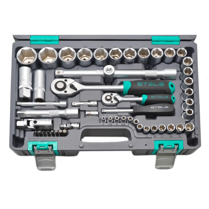 Профессиональный набор ручного инструмента Stels 69 шт.,1/2, 1/4, набор для авто и дома (14108)