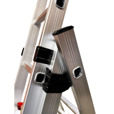 Лестница алюминиевая трёхсекционная GTM KMEKME312 3x12 ступенек 3.26-8.12м (39949)