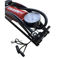 Насос ножной Carlife один цилиндр с манометром 10 Атм 55х120 мм (FP840)