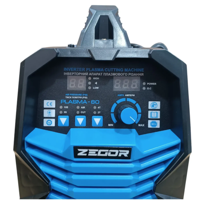 Мощный плазморез ZEGOR IGBT PLASMA-60 : 9.3 кВт, 16мм резка металла