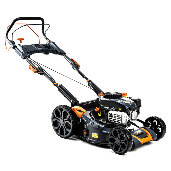 Мощная газонокосилка бензиновая GTM LM48-SP-V самоходная с регулировкой скорости: 3.7 кВт (83278)