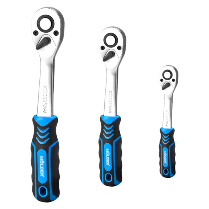 Профессиональный набор инструментов в кейсе Molder 1/2", 1/4", 3/8" 72Т, CR-V, 151ед. (MT60151)