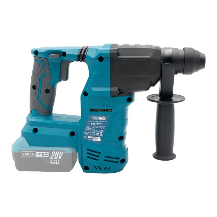 Мощный аккумуляторный перфоратор PROFI-TEC PPBH2520 POWERLine: с АКБ 20V 4.0 Аh (007364)