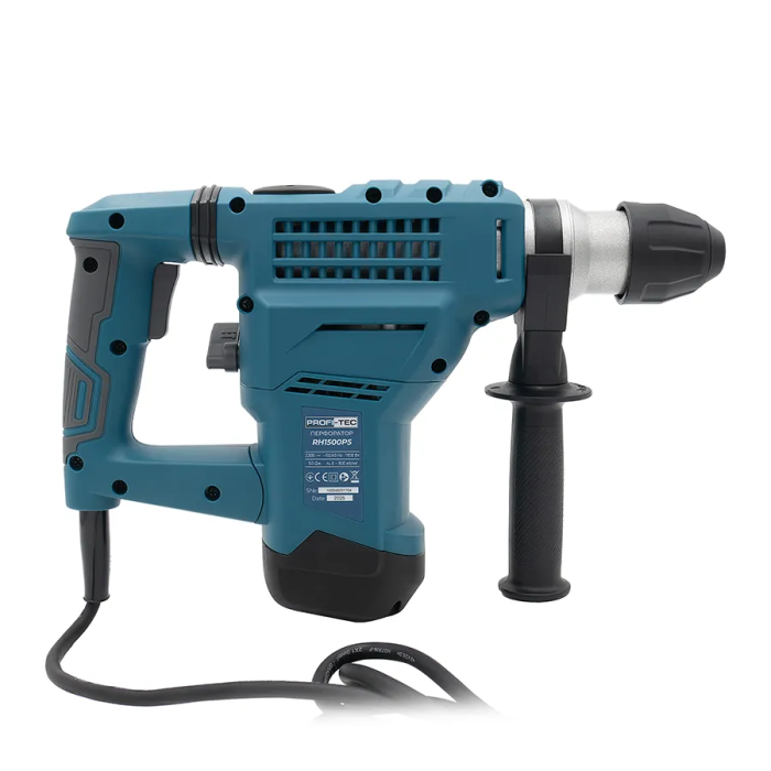 Мощный ударный перфоратор PROFI-TEC RH1500P5 : 1500 Вт, 5 Дж, набор буров (007084)
