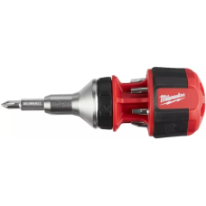 Профессиональная отвертка с трещоткой короткая универсальная MILWAUKEE 8 в 1 (4932471868)