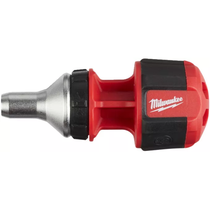 Профессиональная отвертка с трещоткой короткая универсальная MILWAUKEE 8 в 1 (4932471868)