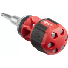 Профессиональная отвертка с трещоткой короткая универсальная MILWAUKEE 8 в 1 (4932471868)