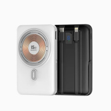 Power Bank Aspor A327 Magnetic Wireless 10000mAh+cable (USB/Lightning/Type-C/22.5W)- чорний (900150)
