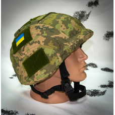 Кавер Kirasa на шлем с козырьком Ballistic Helmet KC-HM001 пиксель (KI604)