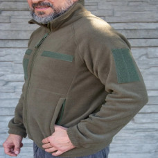 Кофта флисовая Kirasa 320г/м хакі (46) (Арт KI413-0)