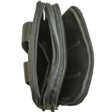 Подсумок-органайзер для телефона и документов Kirasa черный (Арт.KI502)