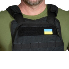 Плитоноска полегшена з кордури Kirasa чорна (Арт.KI1011)