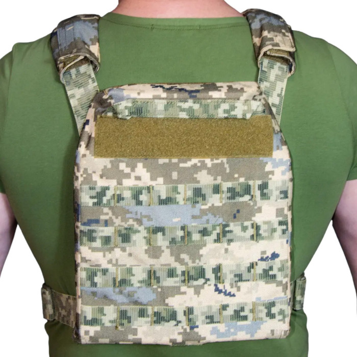 Плитоноска полегшена з кордури Kirasa піксель (Арт.KI1013)