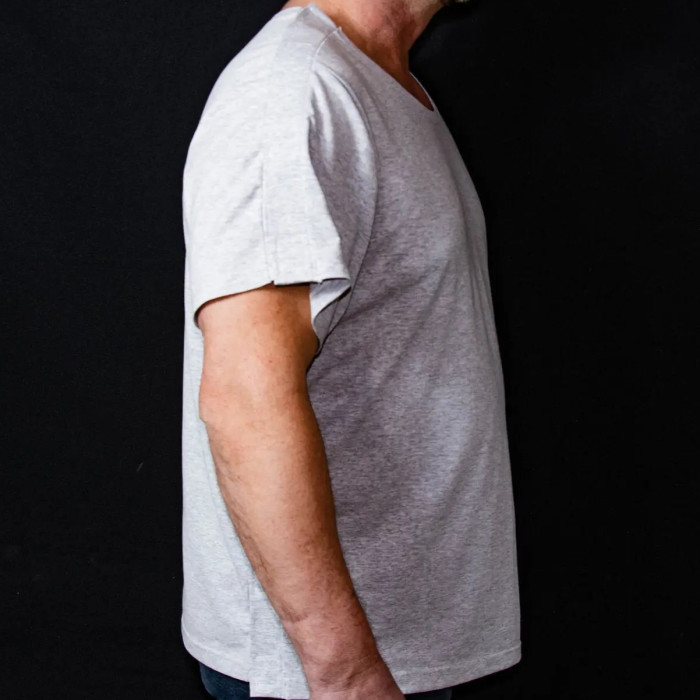 Адаптивная футболка при травмировании, Kirasa меланж 50L (Арт KI427L)
