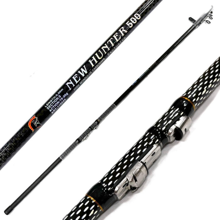 Вудка карбонова NEW HUNTER з кільцями 6м CARBON (GL5869)